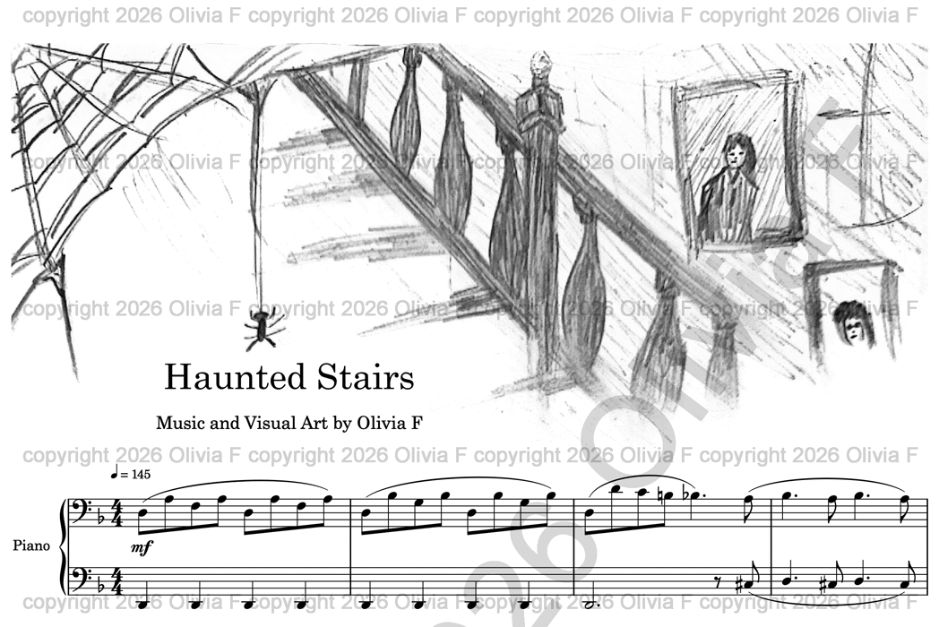Olivia Feng publishes her music composition Haunted Stairs